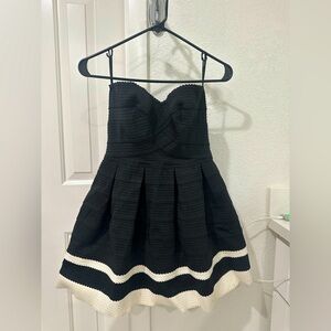 Black tube top dress